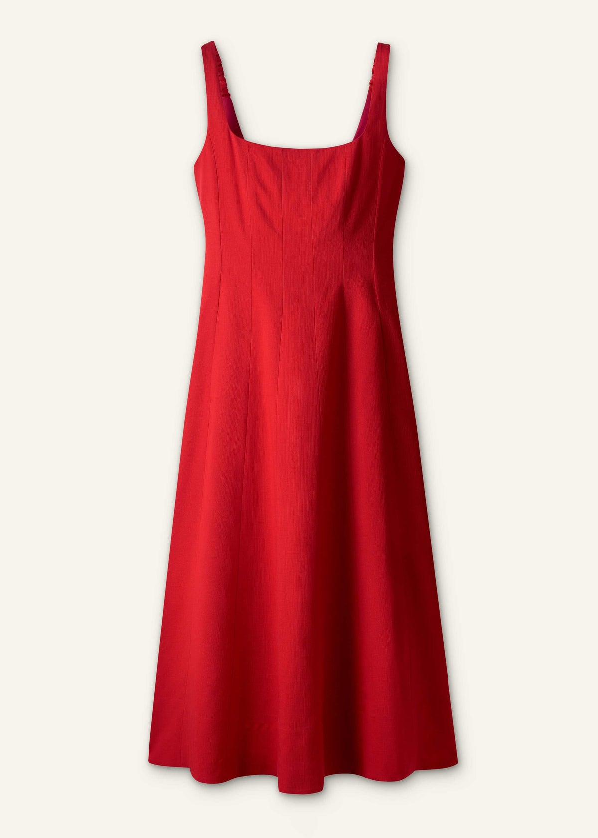 Red Contour Seam Fit + Flare Maxi Dress | ME+EM