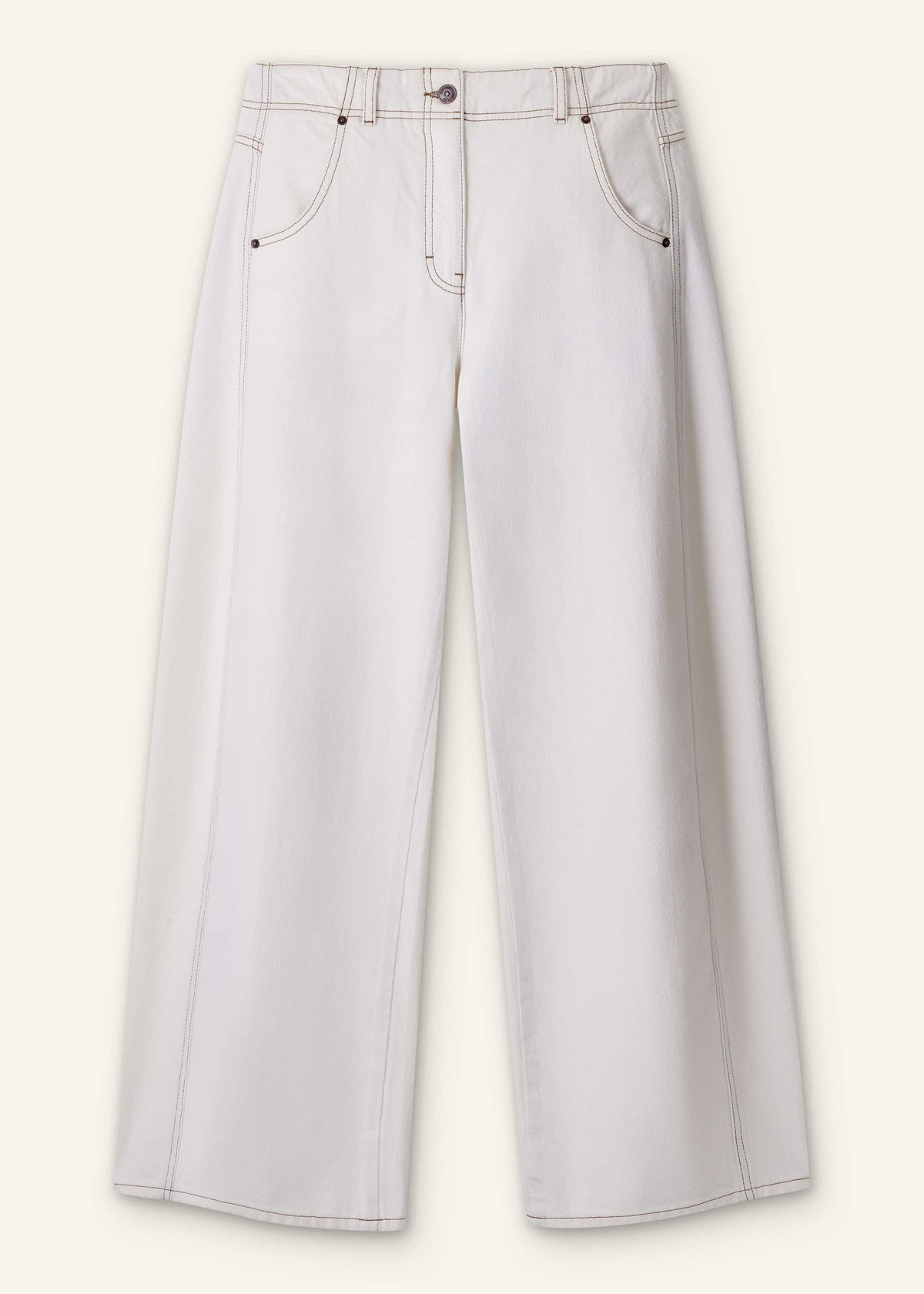 White Relaxed Engineered Jean | ME+EM