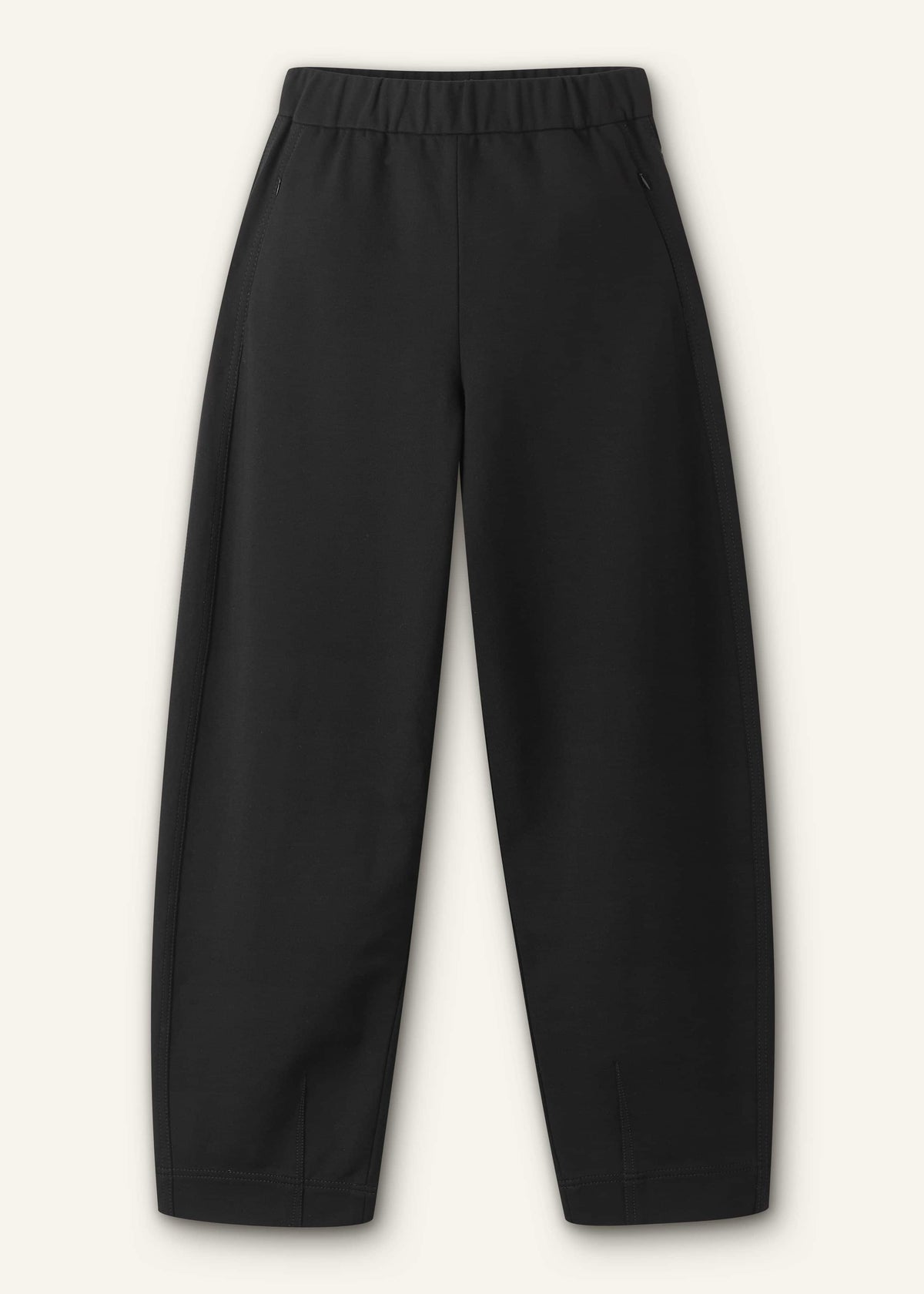 Black Luxe Travel Tailoring Barrel-Leg Pant | ME+EM