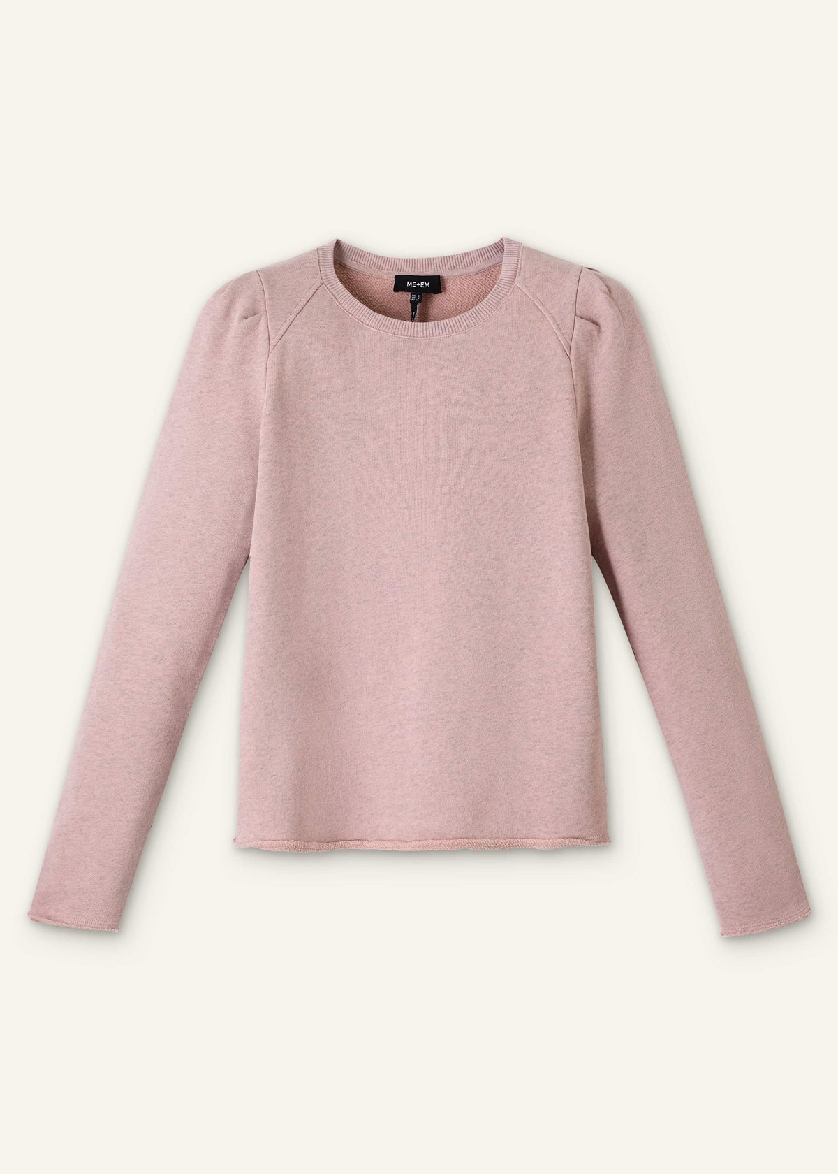 Pink Raw Edge Feminine Sweatshirt | ME+EM