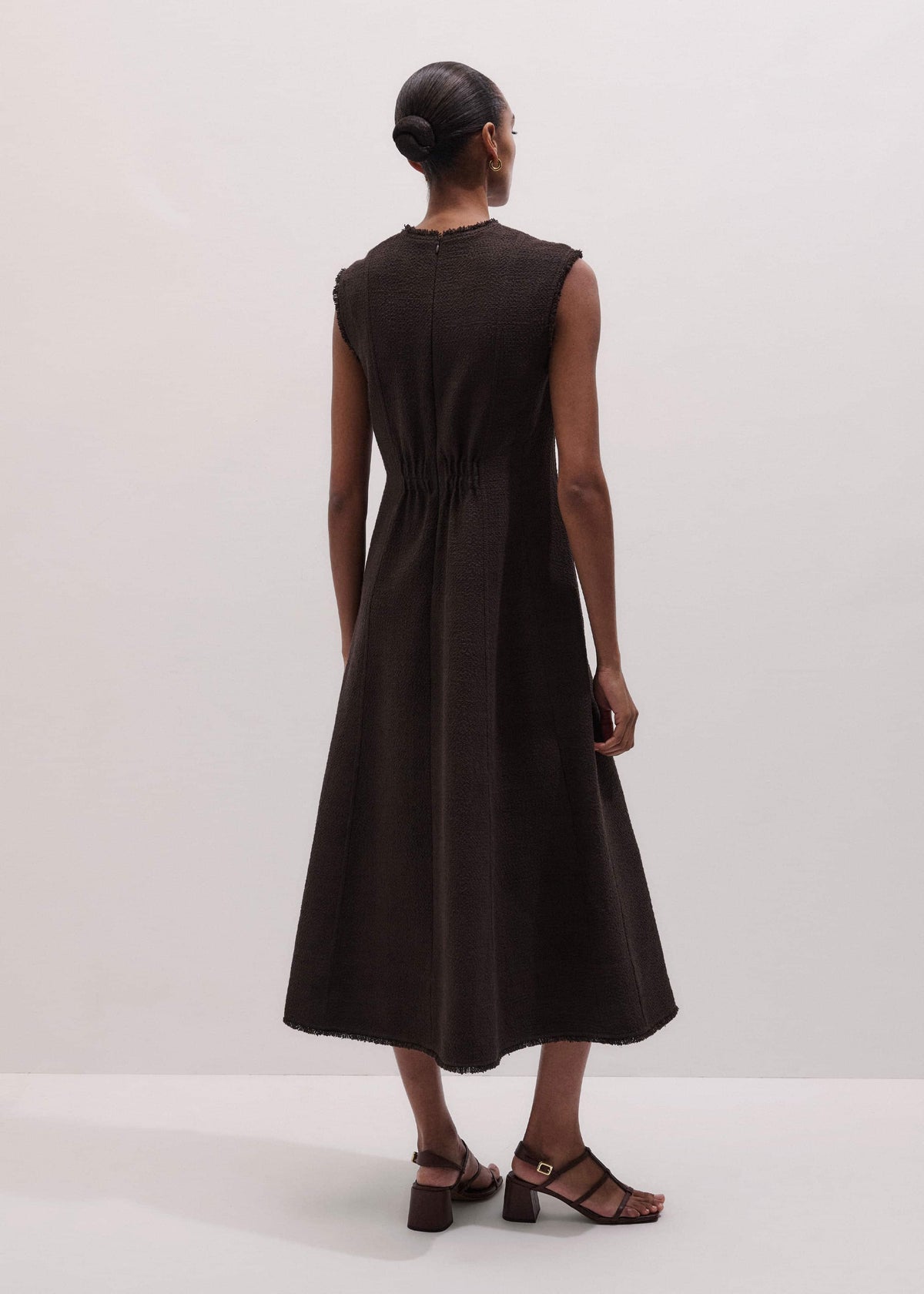 Brown Desk-To-Dinner Fit And Flare Maxi Dress | ME+EM
