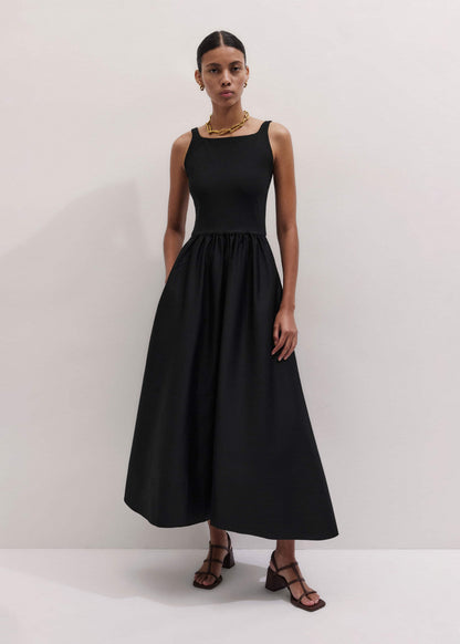 Black Fit + Flare Maxi Dress | ME+EM
