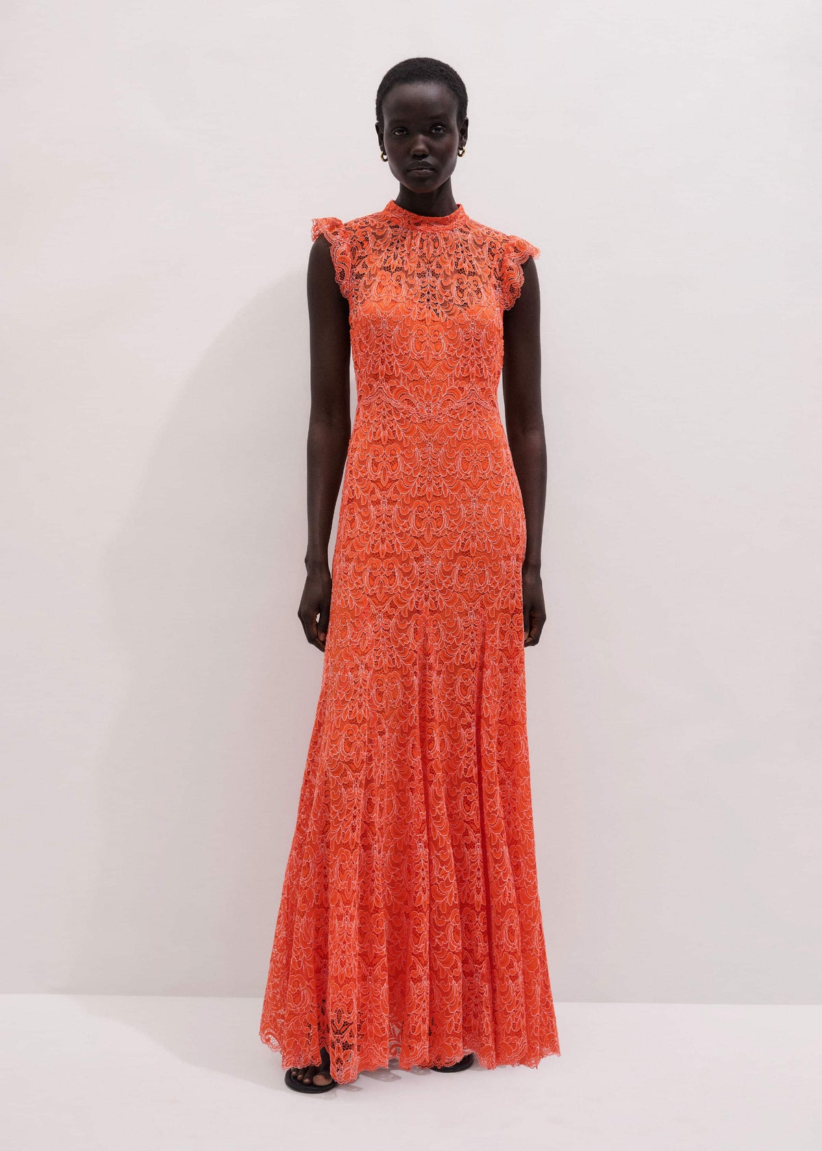 Orange Two Tone Full Length Dress | ME+EM