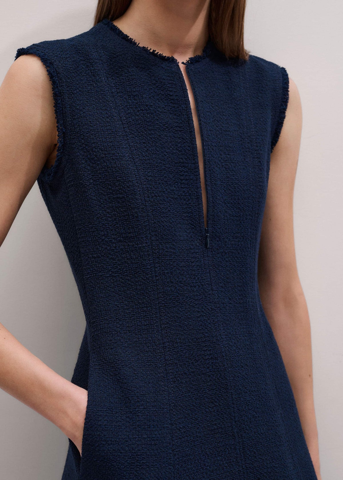 Navy Desk-To-Dinner Fit + Flare Maxi Dress | ME+EM
