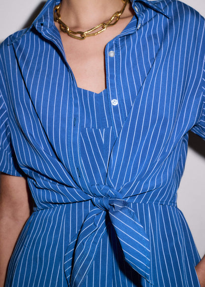 Blue 2-In-1 Fit + Flare Maxi Dress | ME+EM