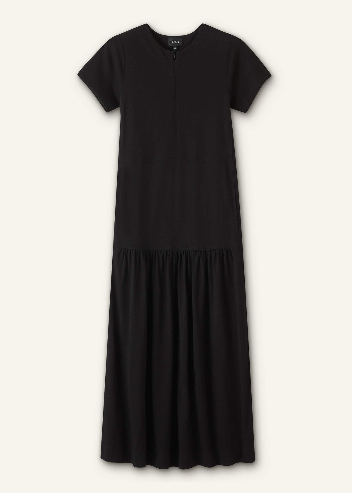 Black A-Line Tiered Maxi Dress | ME+EM