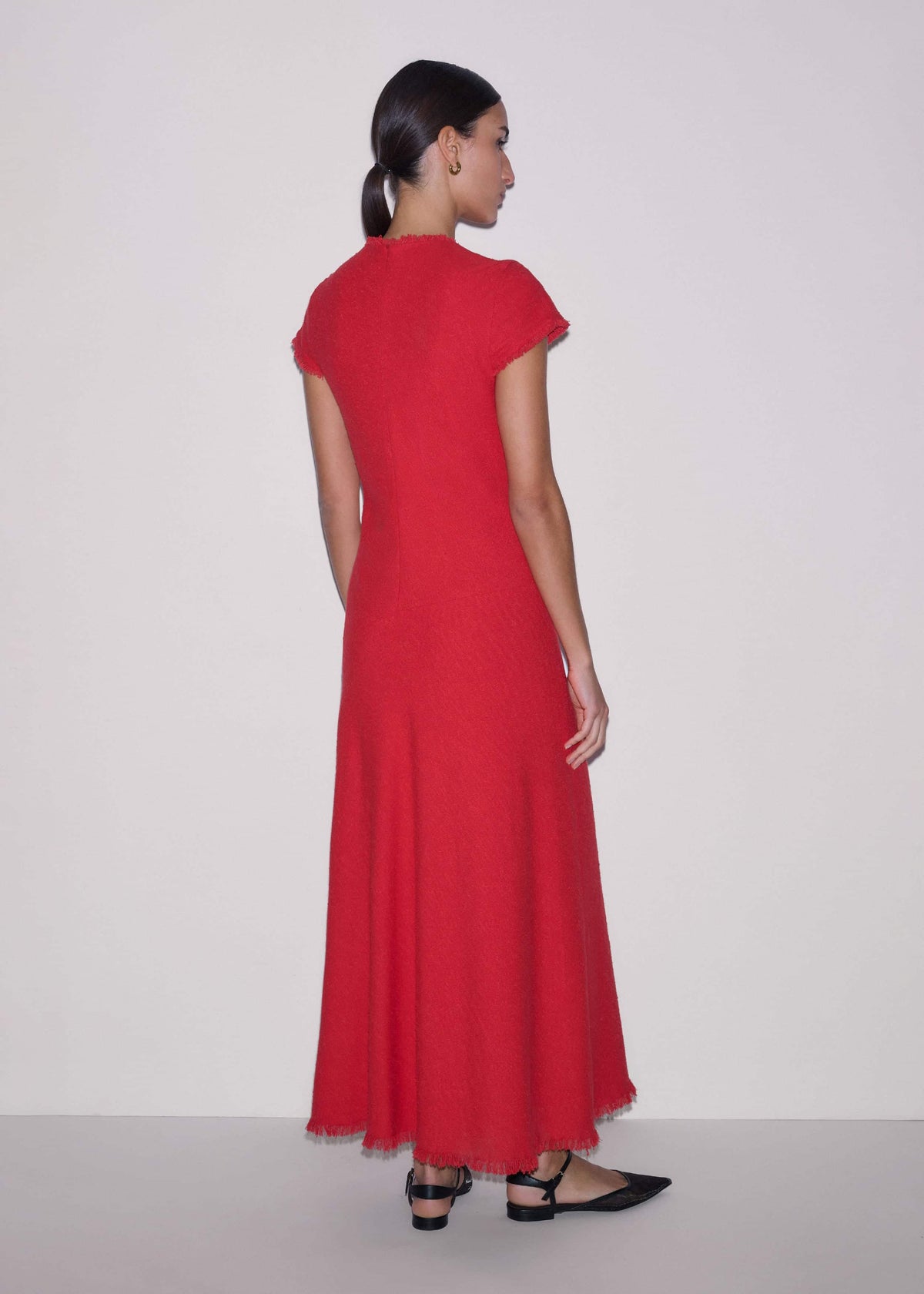 Red Bias Cut AM-PM Maxi Dress | ME+EM