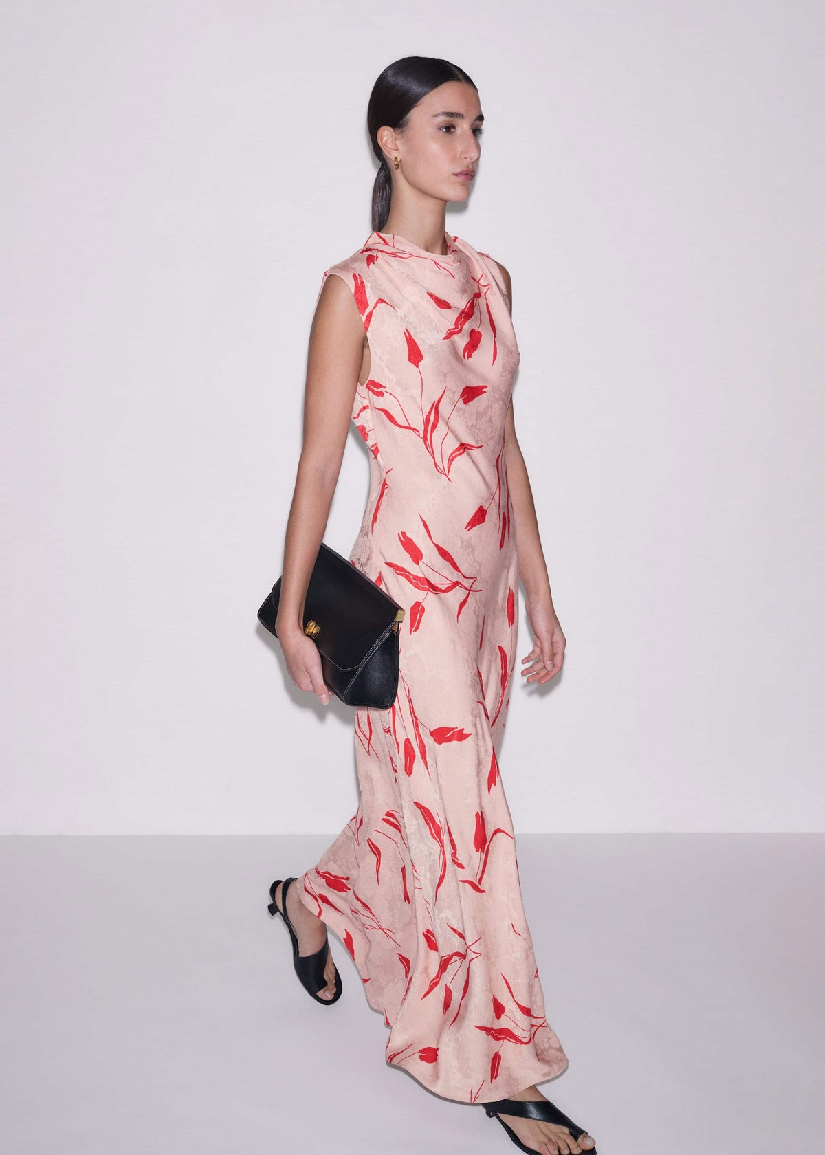 Pink Bias Cut Maxi Dress | ME+EM