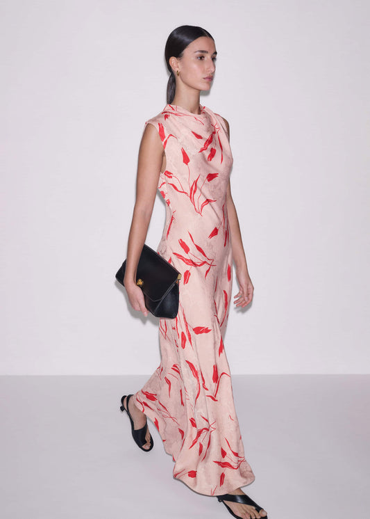 Pink Bias Cut Maxi Dress | ME+EM