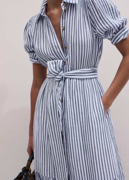 Navy Midi Shirt Dress | ME+EM