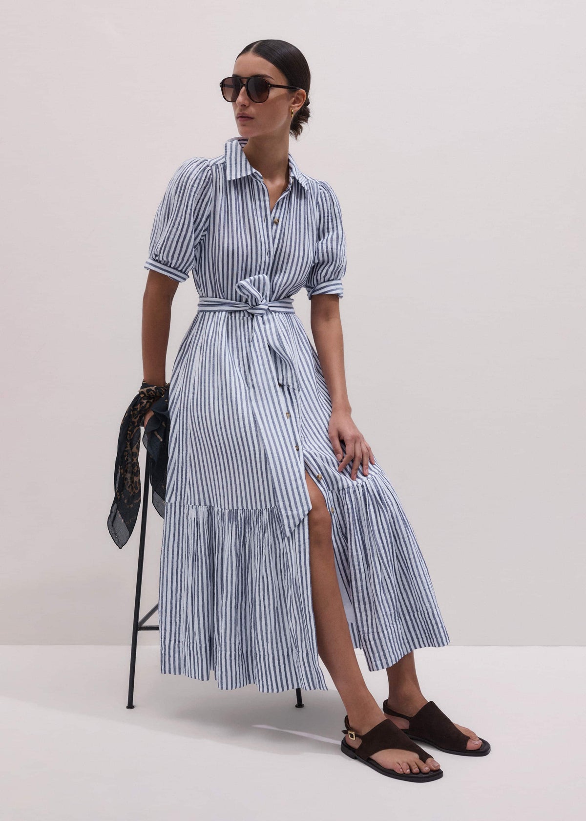 Navy Midi Shirt Dress | ME+EM