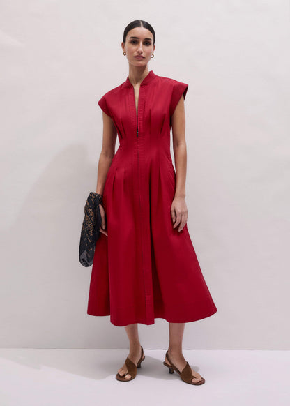 Red Sporty Smart Midi Dress | ME+EM