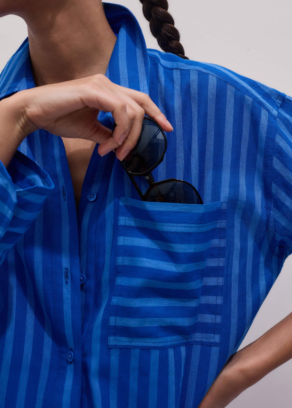 Blue Beach Midi Shirt Dress | ME+EM