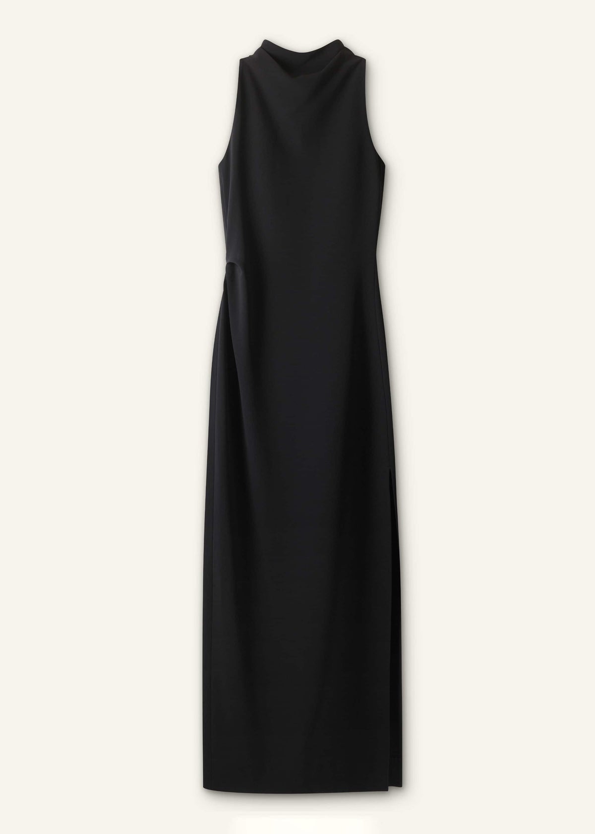 Black Draped Full Length Dress | ME+EM