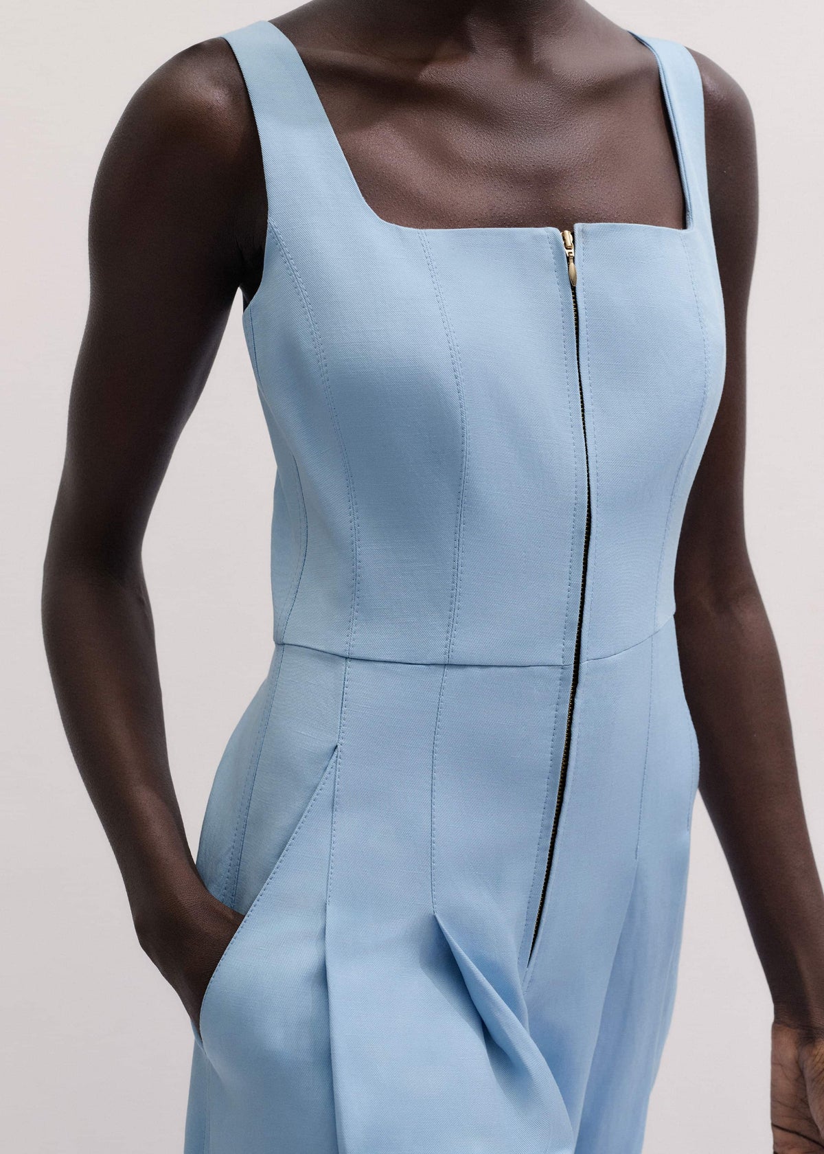 Blue Wide-Leg Jumpsuit | ME+EM