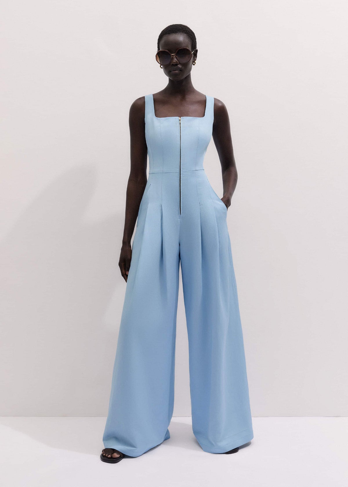 Blue Wide-Leg Jumpsuit | ME+EM