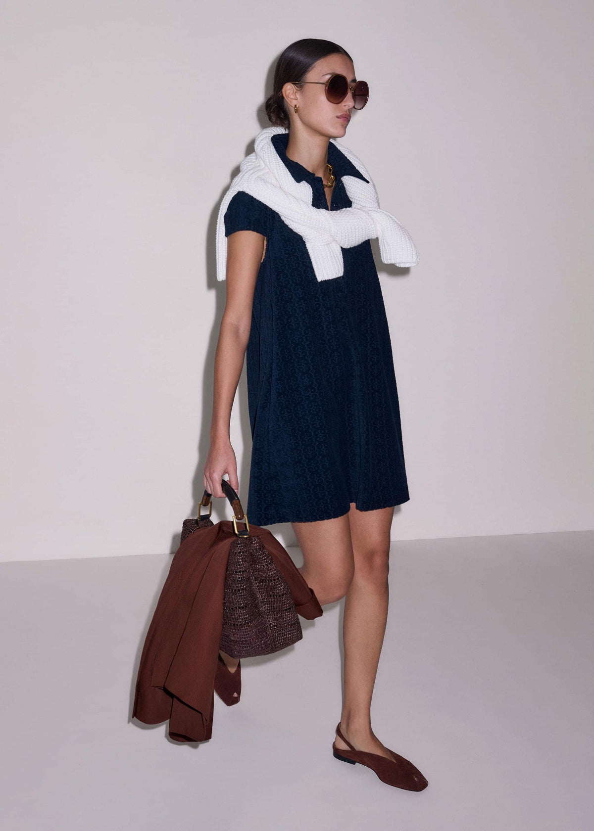 Navy Mini Swing Dress | ME+EM