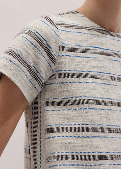 Cream Striped A-Line Mini Dress | ME+EM
