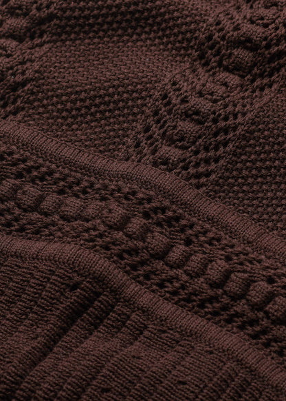 Brown Pointelle Maxi Dress | ME+EM