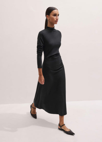 Gray Gathered Maxi Dress | ME+EM