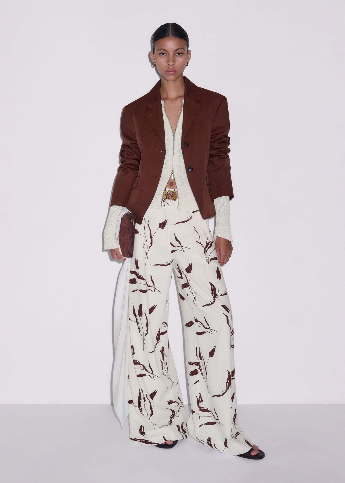Cream Crease-Less Linen Wide-Leg Pant | ME+EM