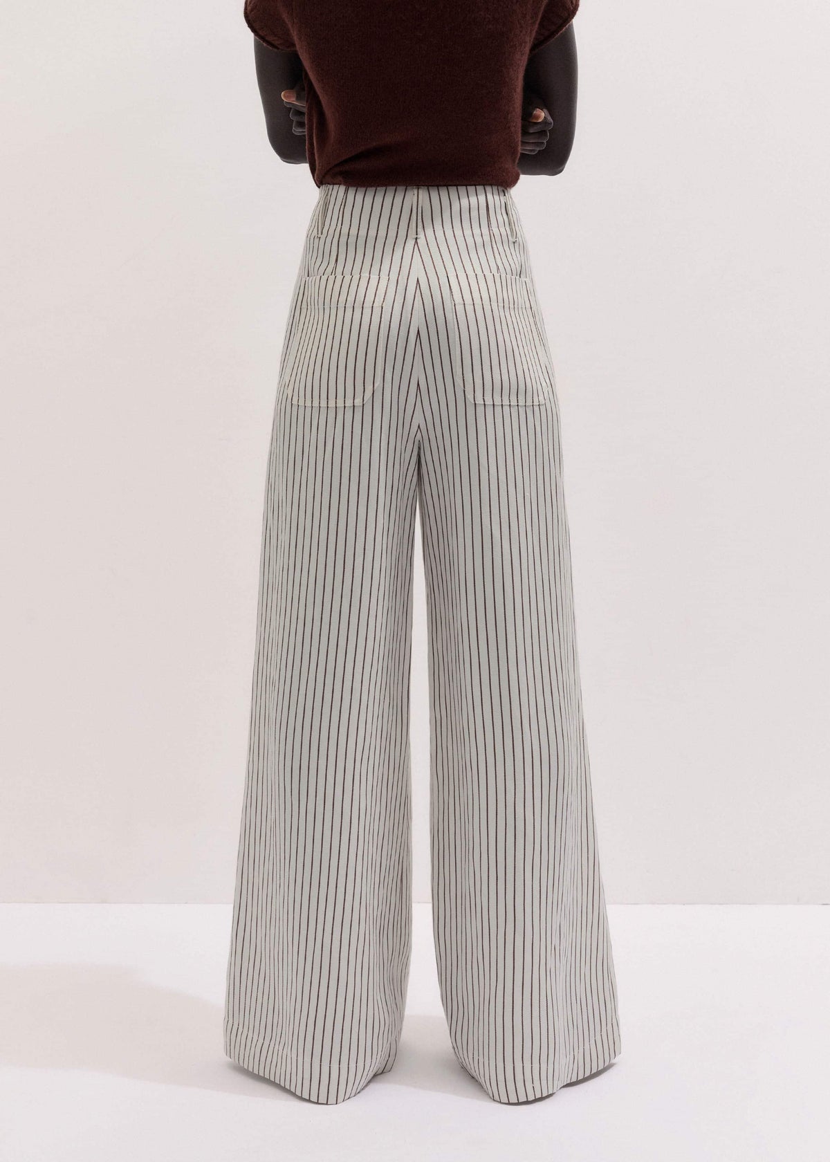 Ivory High Waist Wide Pant | ME+EM