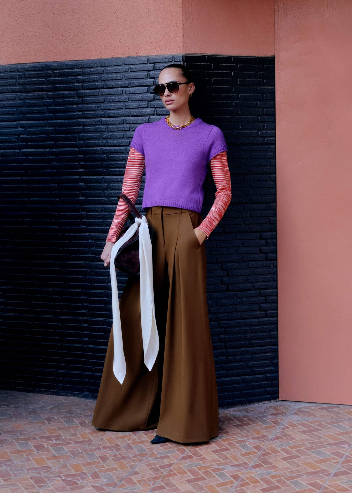 Walnut Brown Ultimate Very Wide-Leg Pant | ME+EM