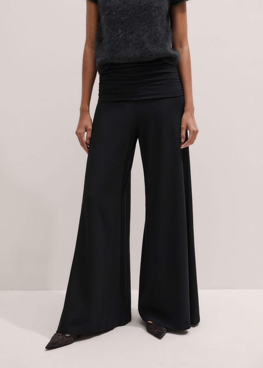 Black Super Wide Palazzo Pant | ME+EM