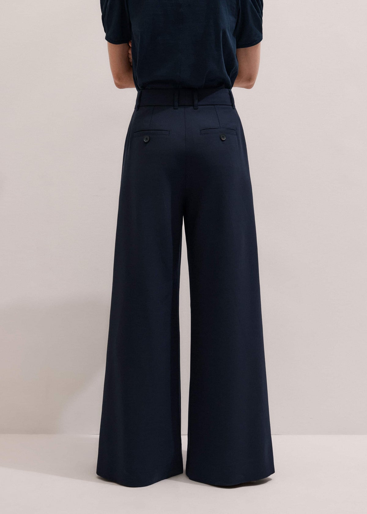 Navy Ultimate Very Wide-Leg Pant | ME+EM