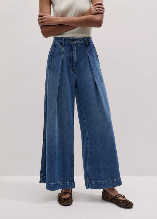 Blue Straight Culotte Jean | ME+EM