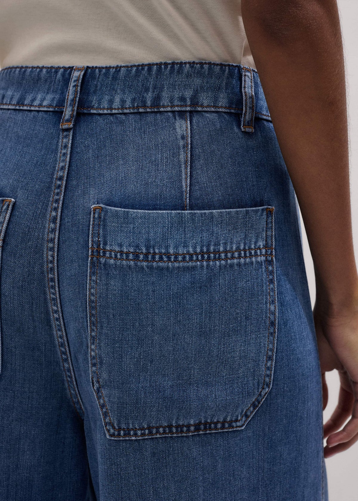 Blue Straight Culotte Jean | ME+EM