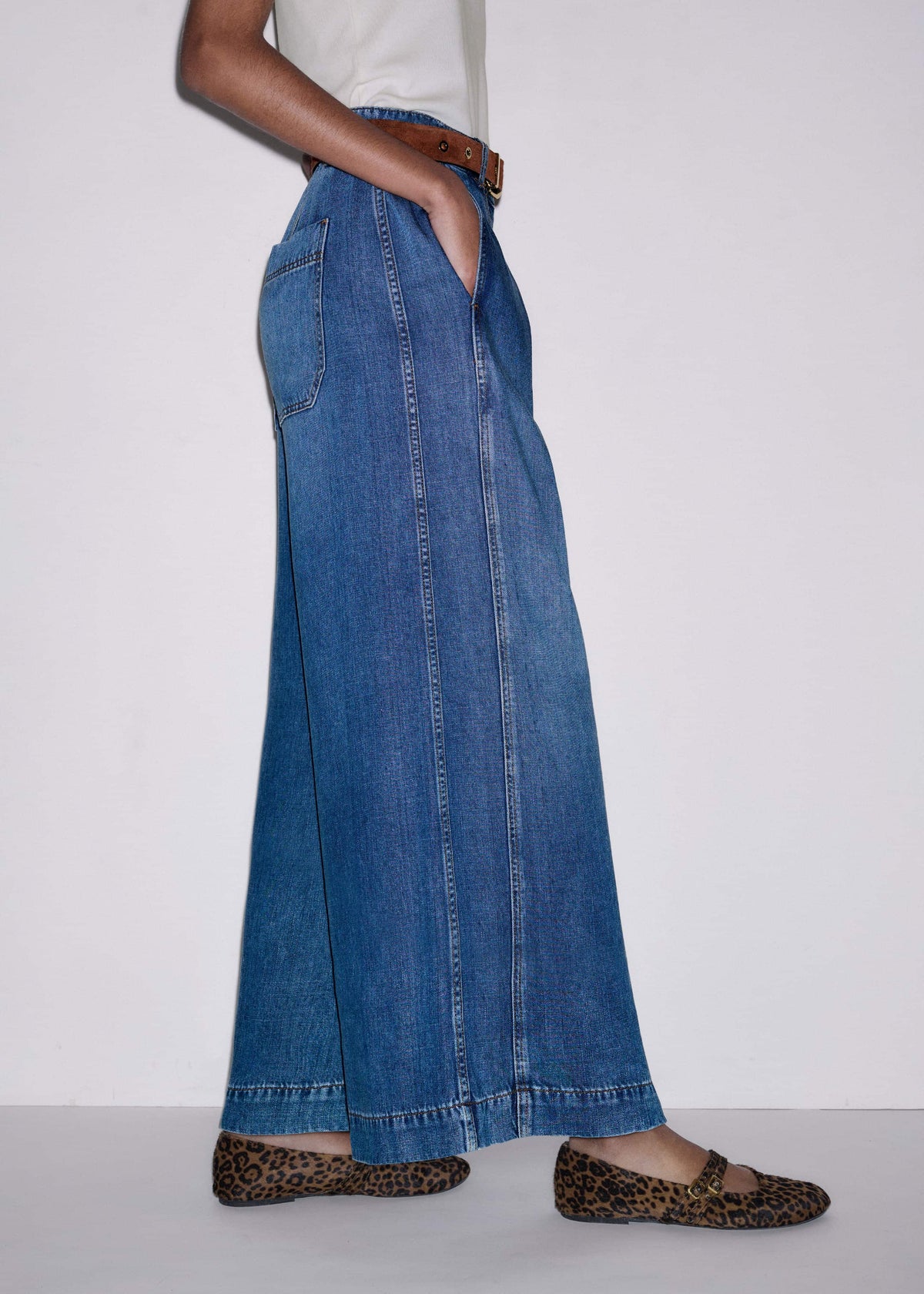 Blue Straight Culotte Jean | ME+EM