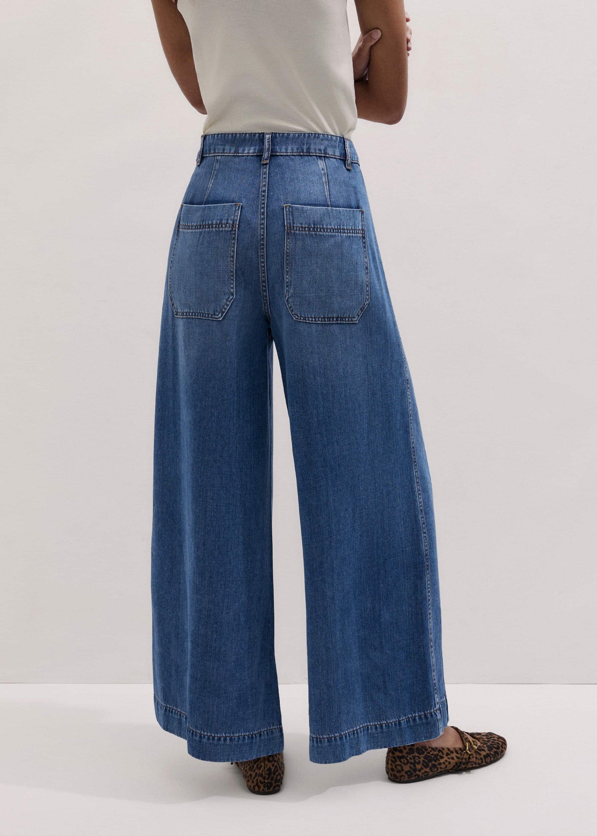 Blue Straight Culotte Jean | ME+EM