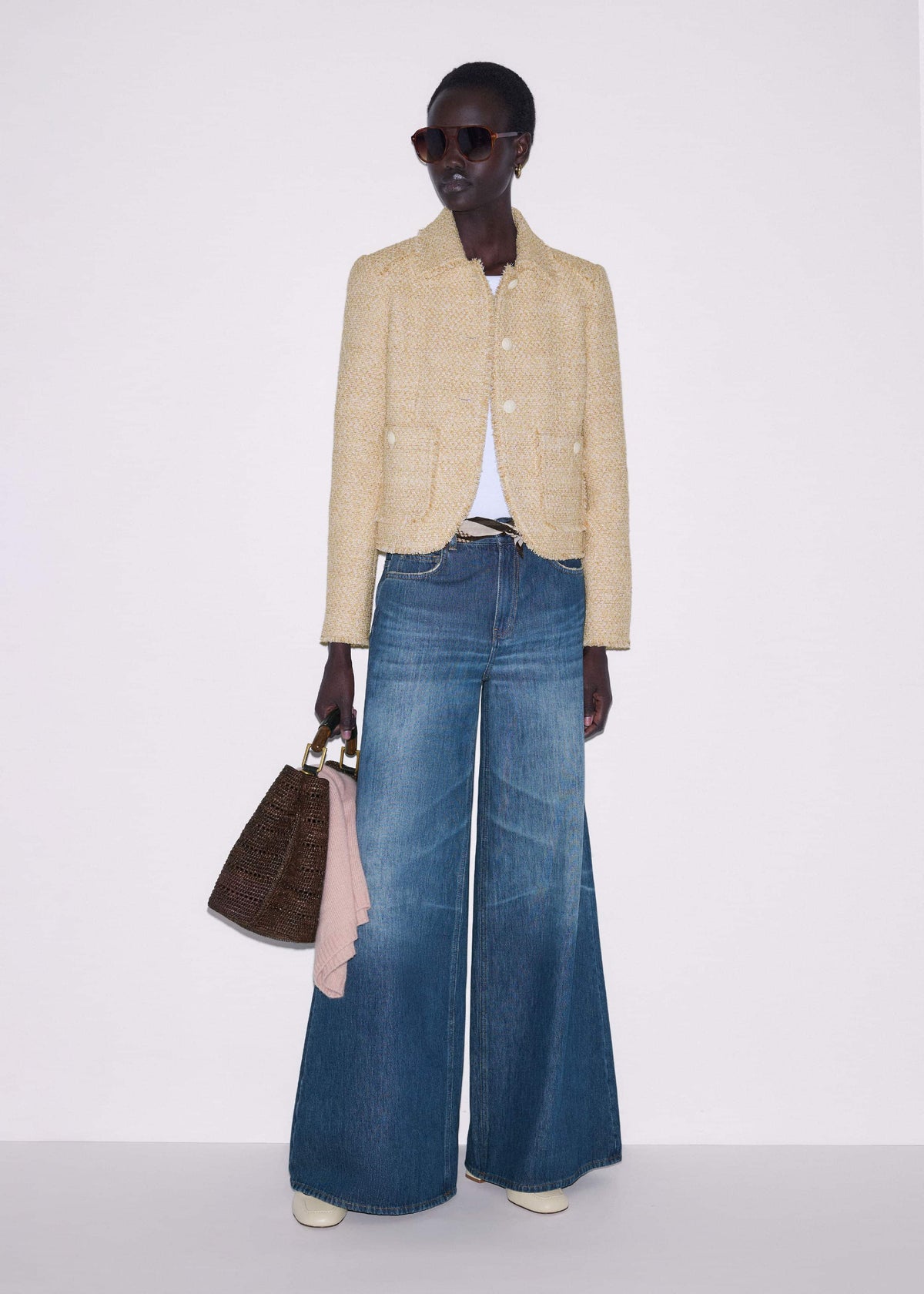 Mid Blue Super Wide Baggy Jean | ME+EM