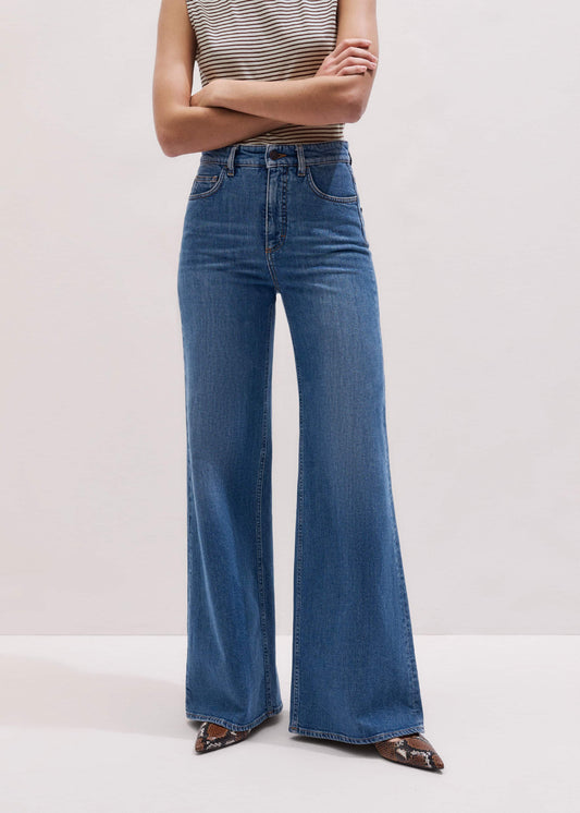Blue Super Flare Wide Jean | ME+EM