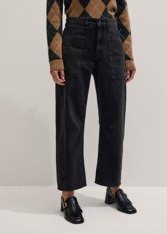 Black Patch Pocket Engineered Jean | ME+EM