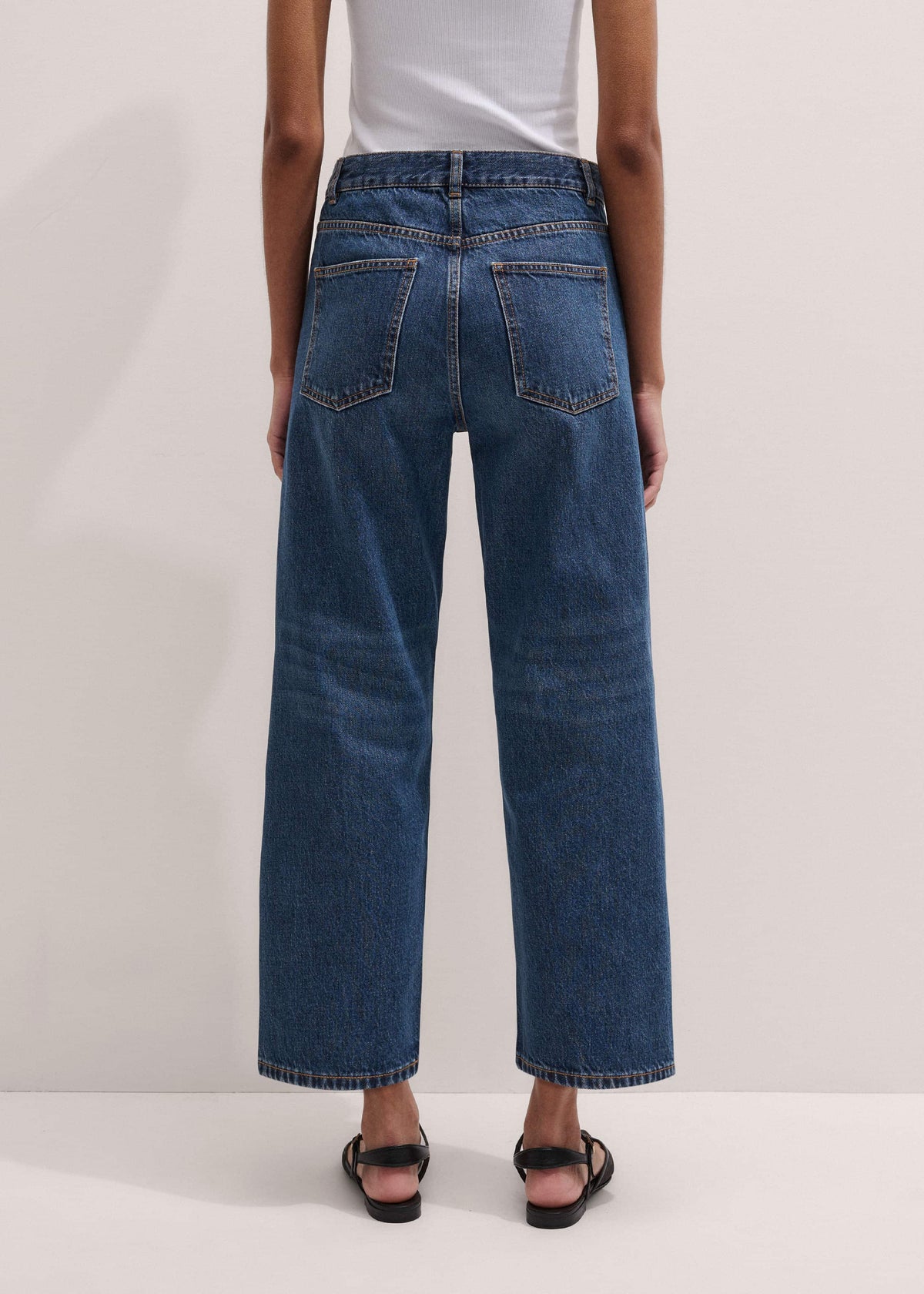 Dark Blue Straight Crop Jean | ME+EM