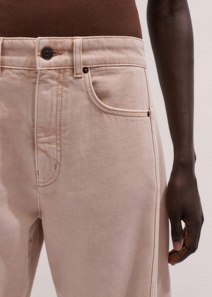 Pink Exaggerated Crop Jean | ME+EM