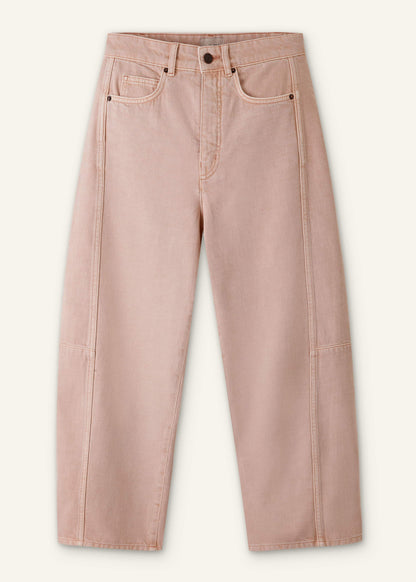 Pink Exaggerated Crop Jean | ME+EM