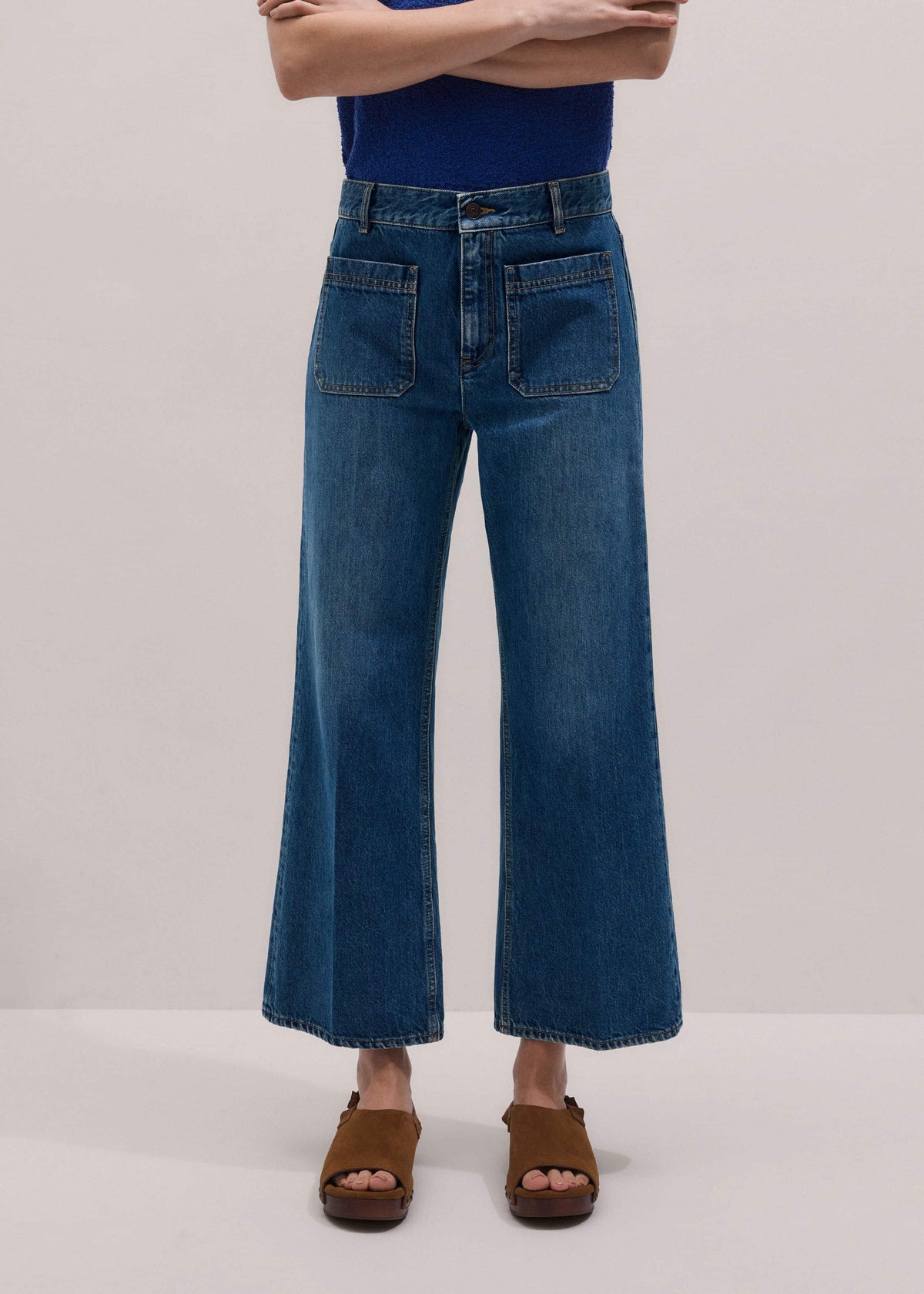 Blue Leg Elongator Crop Jean | ME+EM
