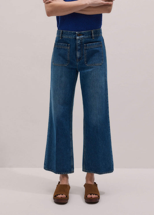Blue Leg Elongator Crop Jean | ME+EM