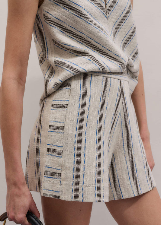 Cream Stripe Short | ME+EM