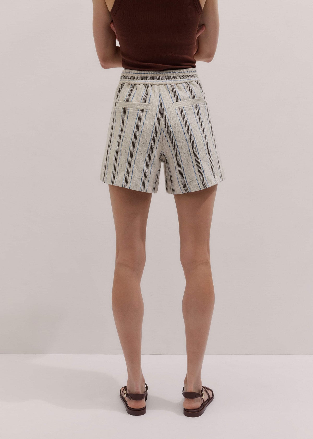 Cream Stripe Short | ME+EM