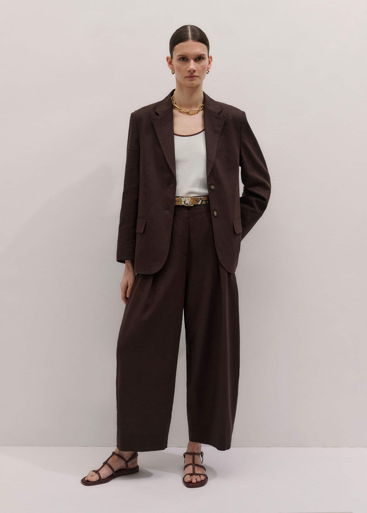 Brown Extreme Taper Pant | ME+EM