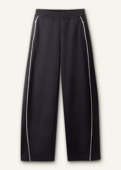 Black Wide Barrel Track Pant | ME+EM
