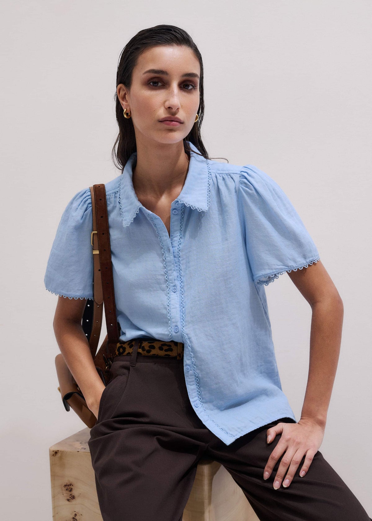 Blue Cheesecloth Summer Blouse | ME+EM