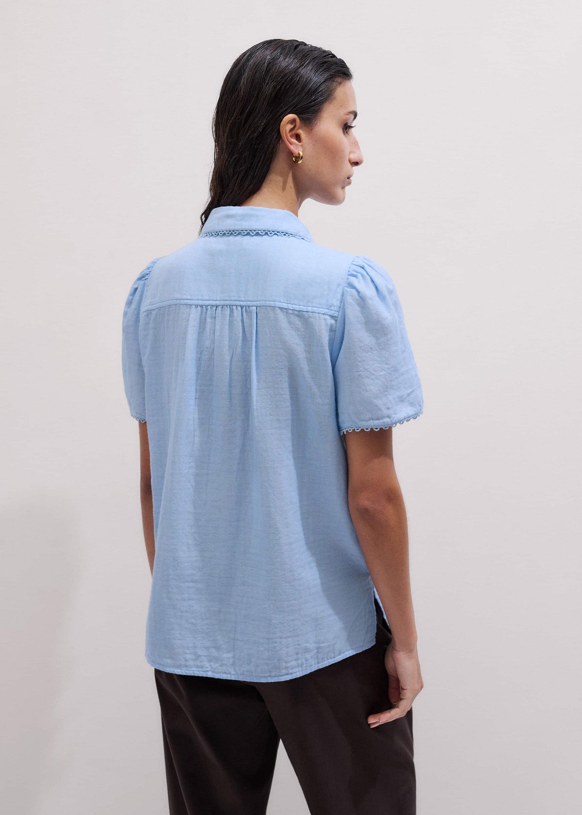 Blue Cheesecloth Summer Blouse | ME+EM