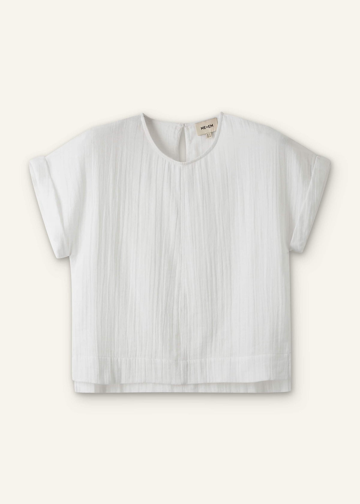 White Cheesecloth T-Shirt | ME+EM