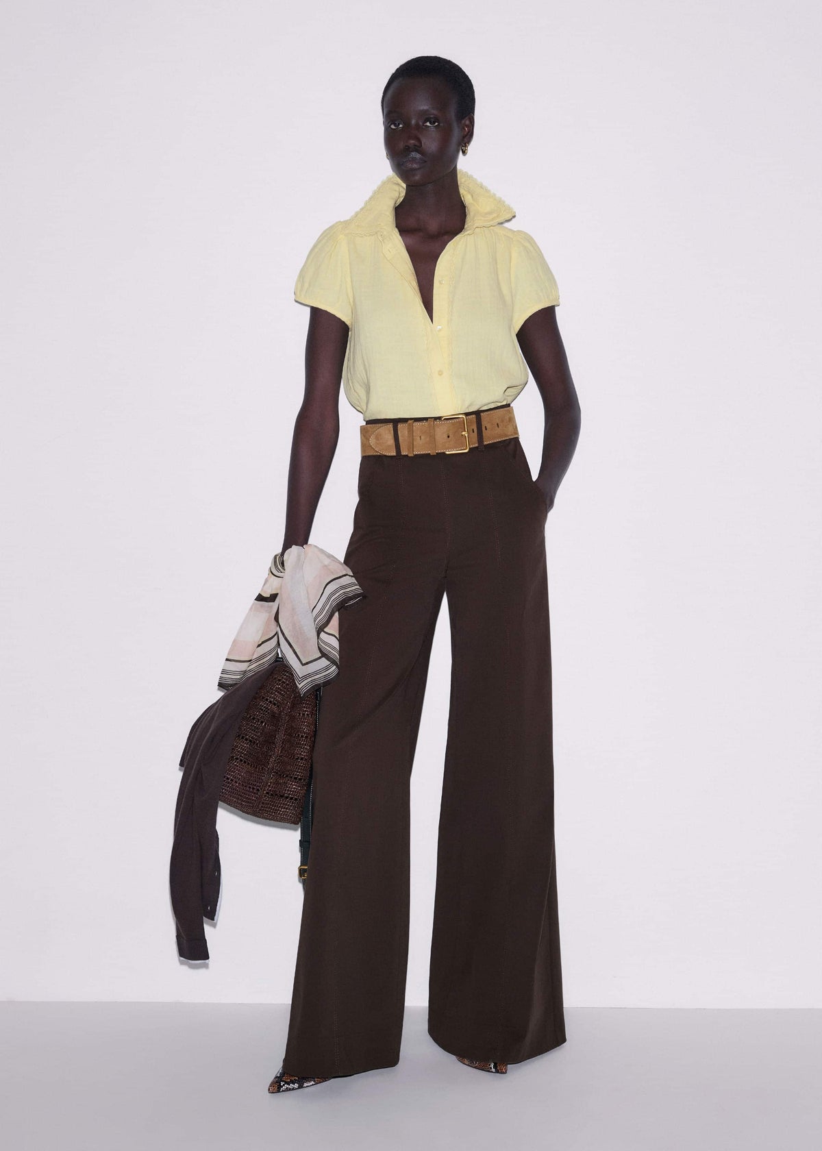 Yellow Cheesecloth Straight Summer Blouse | ME+EM