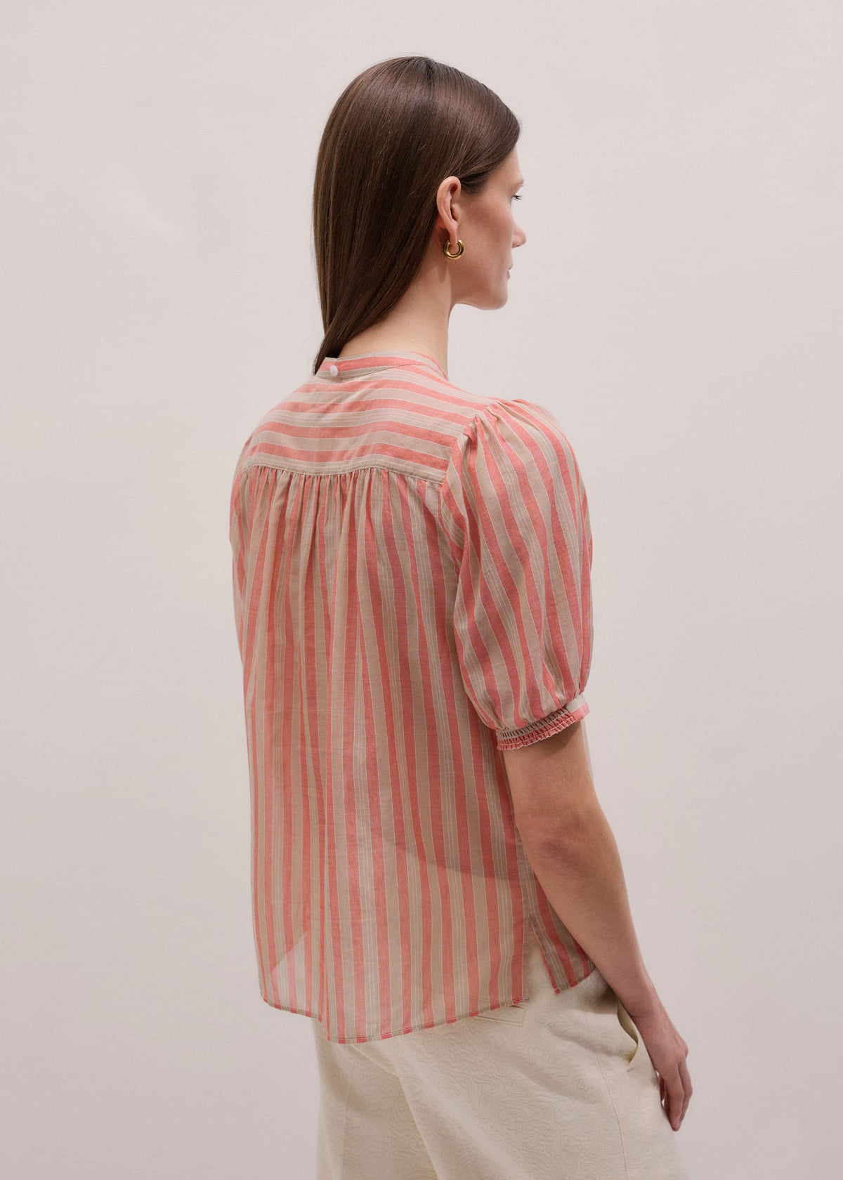 Orange Stripe Blouse + Tie | ME+EM